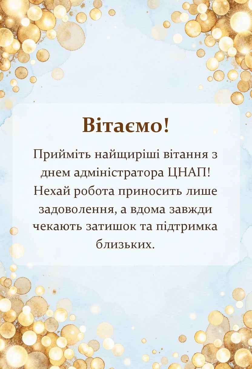 красива листівка: привітання з днем адміністратора цнап
