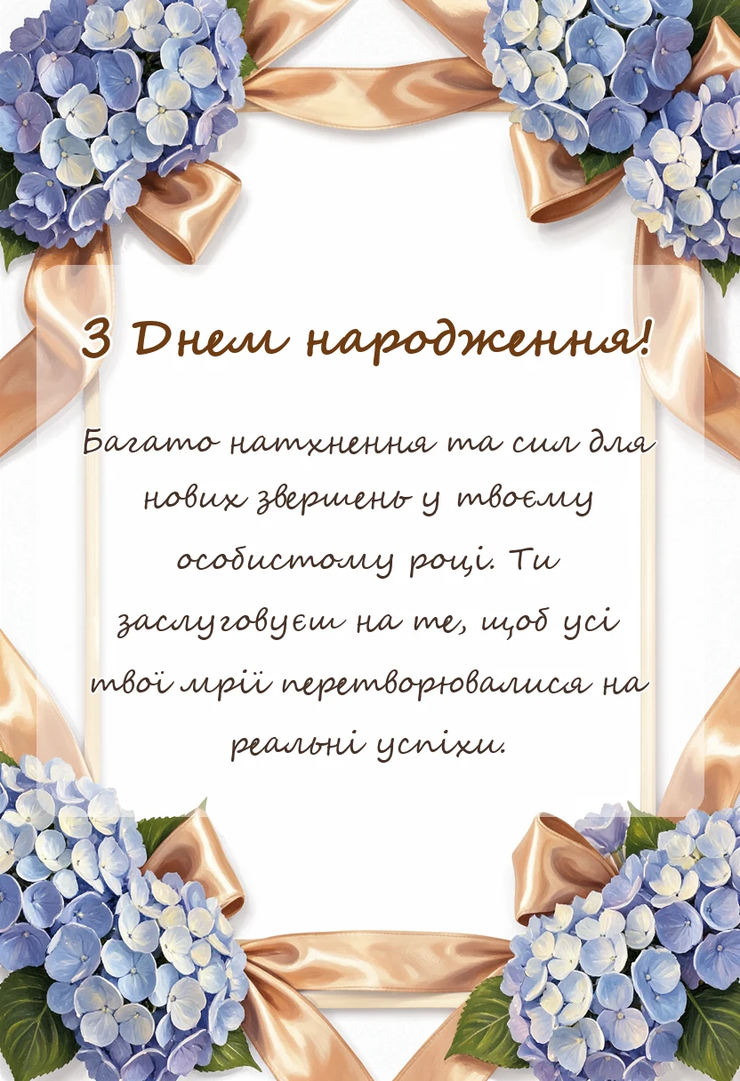 красива листівка: привітання з днем народження в прозі