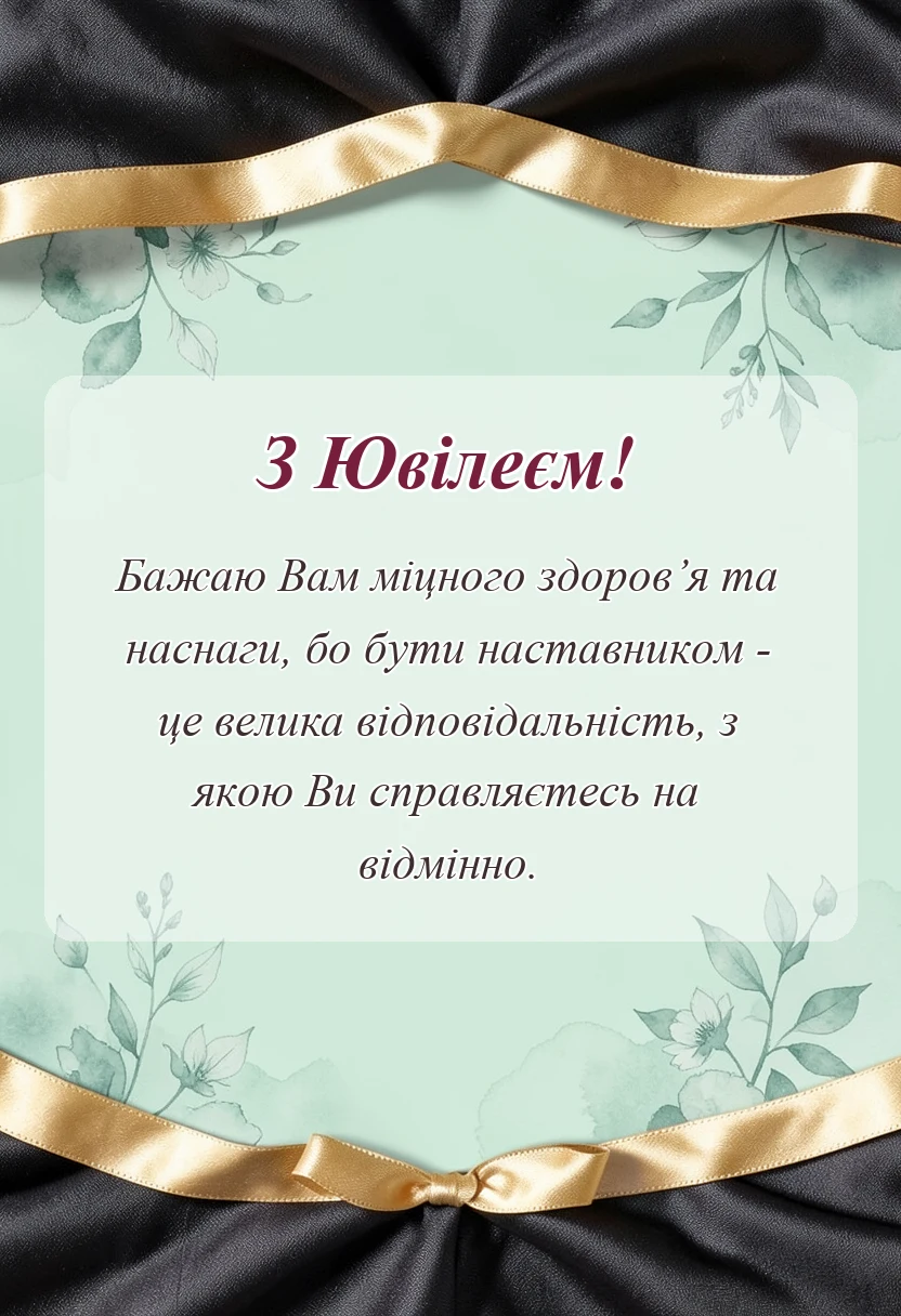 унікальна листівка - привітання з ювілеєм хрещеному