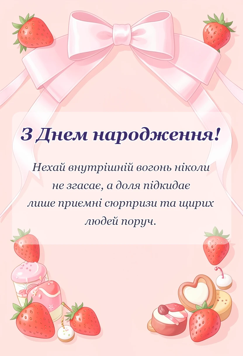 вітальна листівка - гарні привітання з днем народження
