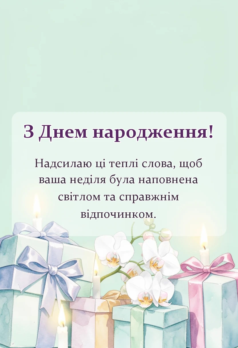вітальна листівка - побажання гарної неділі картинки