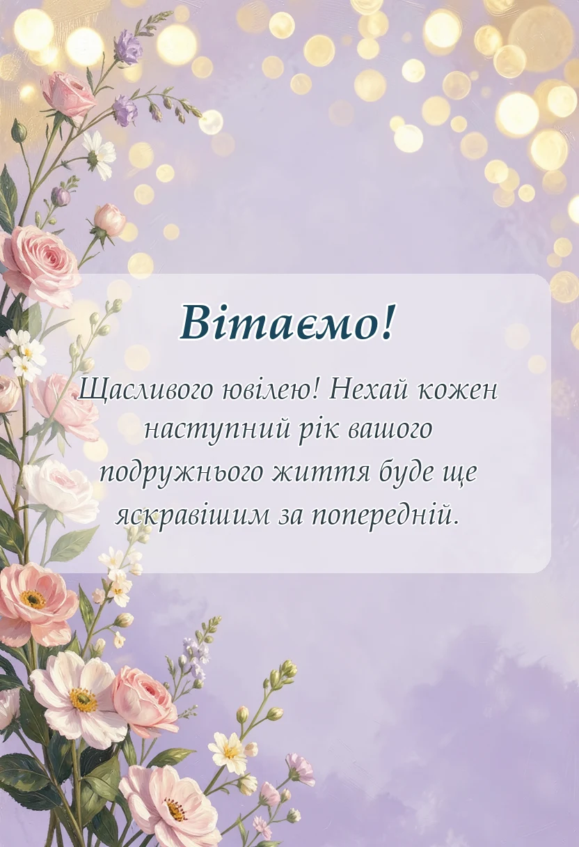 листівка з побажанням - картинки з ювілеєм весілля