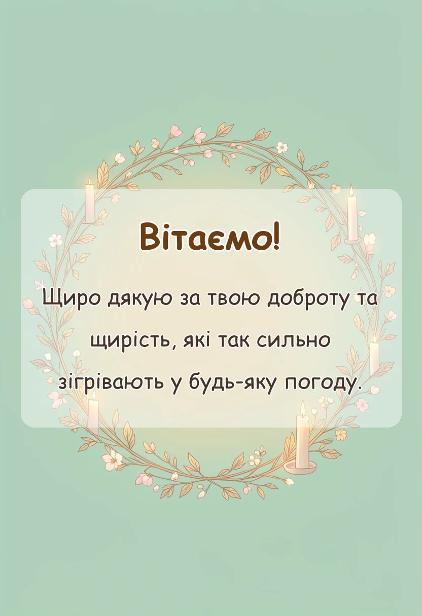 вітальна листівка - картинки з днем подяки українською своїми словами