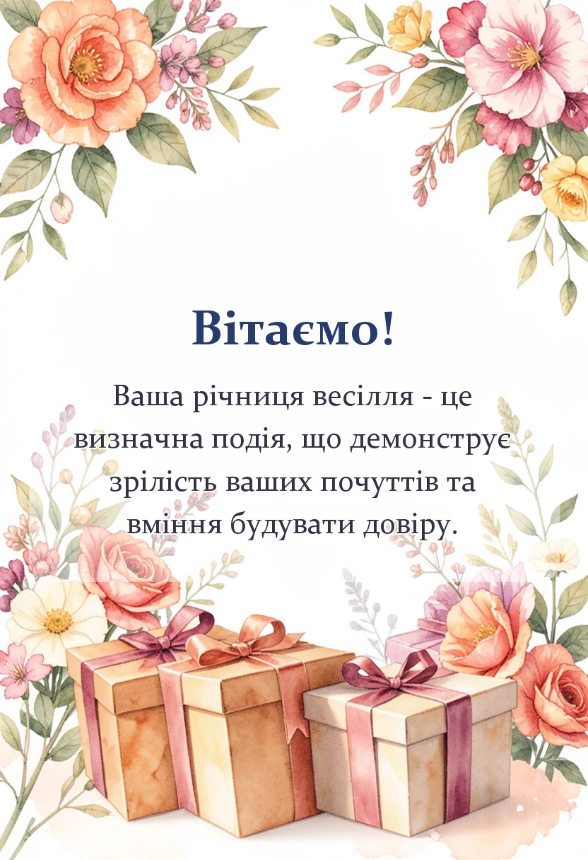 святкова картинка: привітання з полотняним весіллям своїми словами