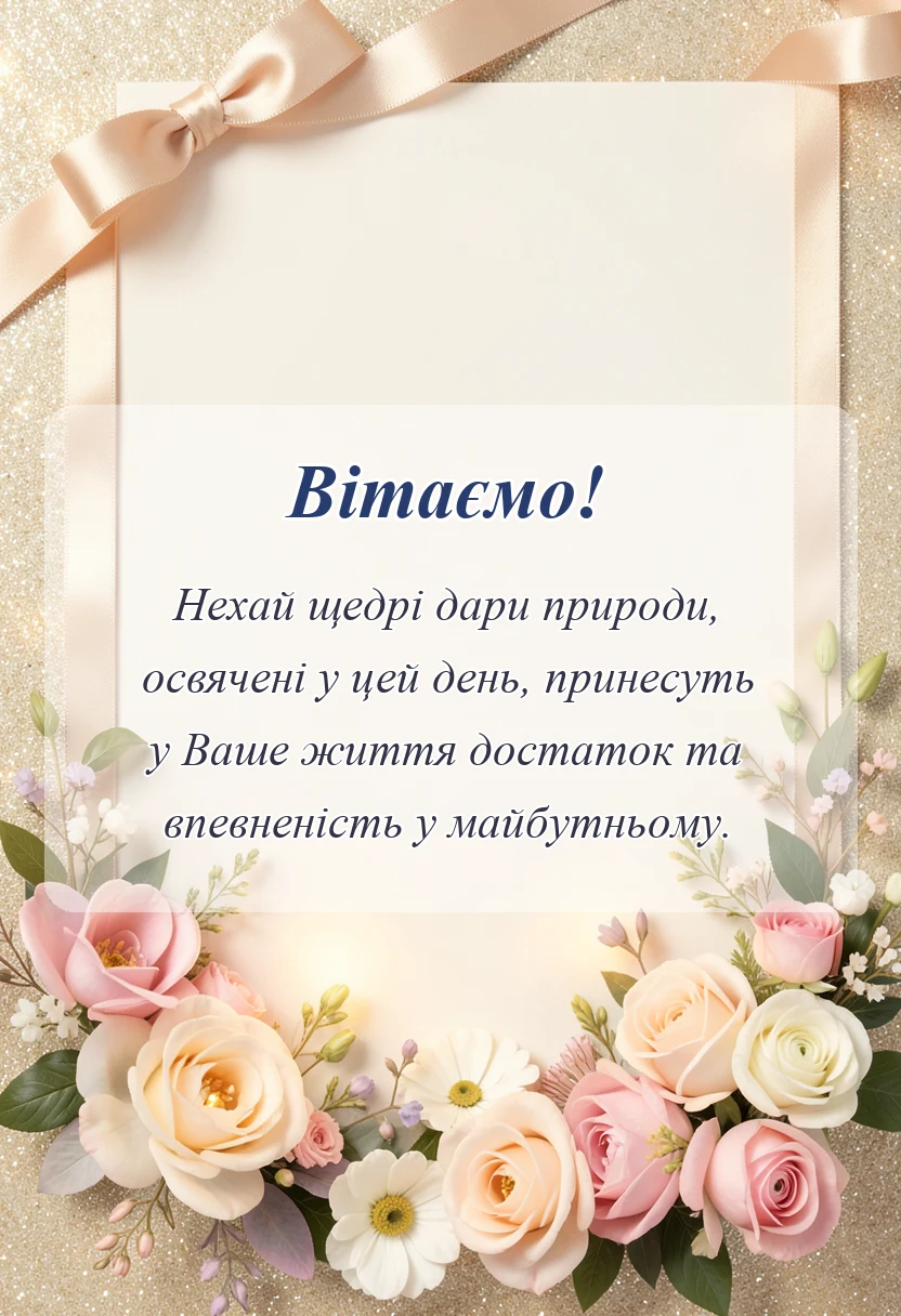 вітальна листівка - привітання з спасом
