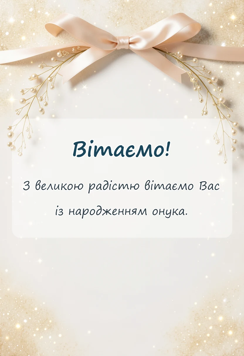 вітальна листівка - картинки привітання з народженням онука