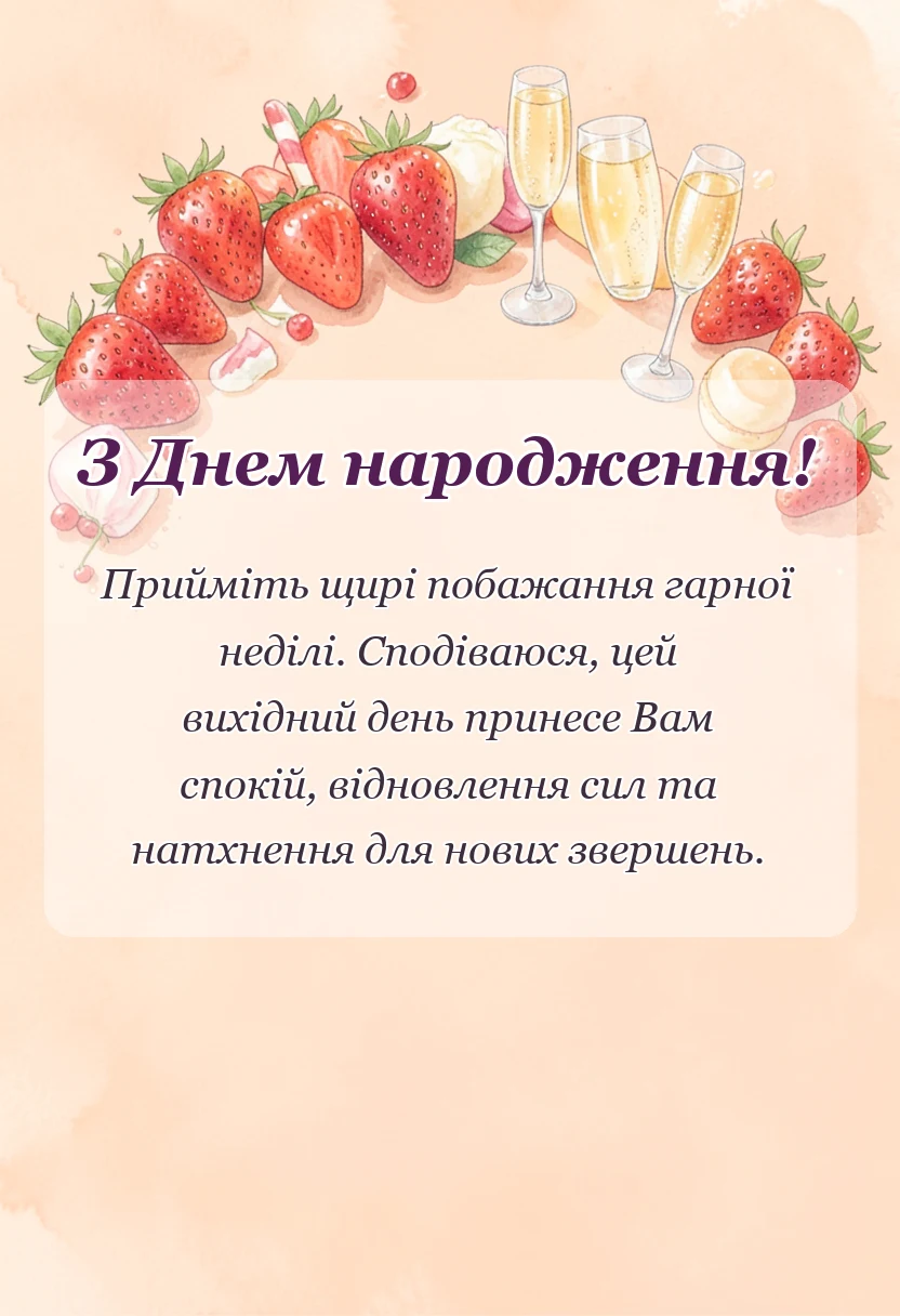 красива листівка: побажання гарної неділі картинки