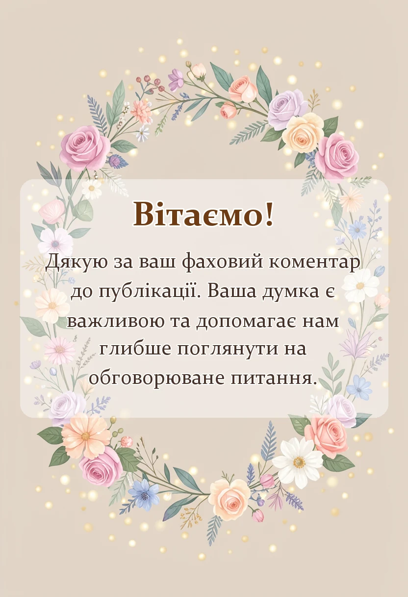 вітальна листівка - подяка за коментар