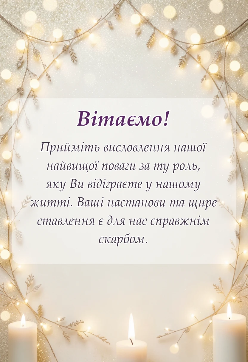 унікальна листівка - подяка хрещеним батькам