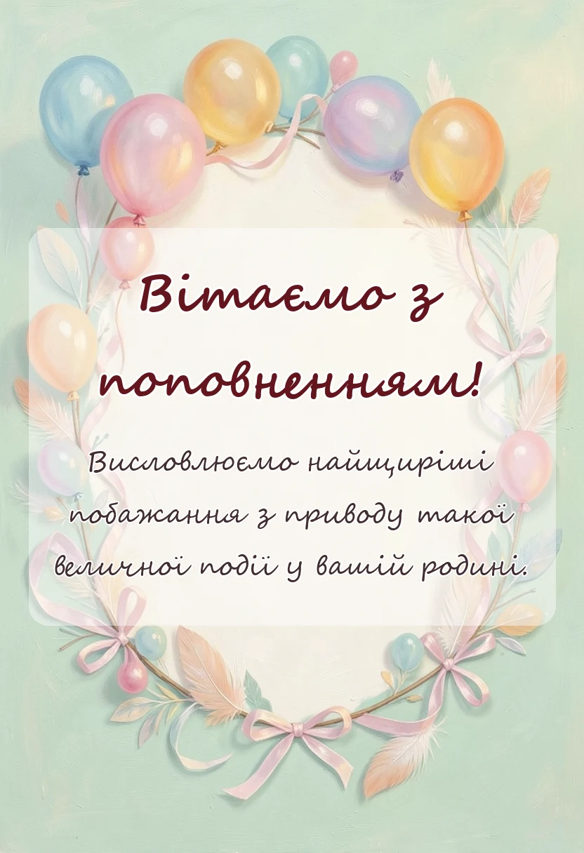 красива листівка: привітання з народженням донечки батькам листівки