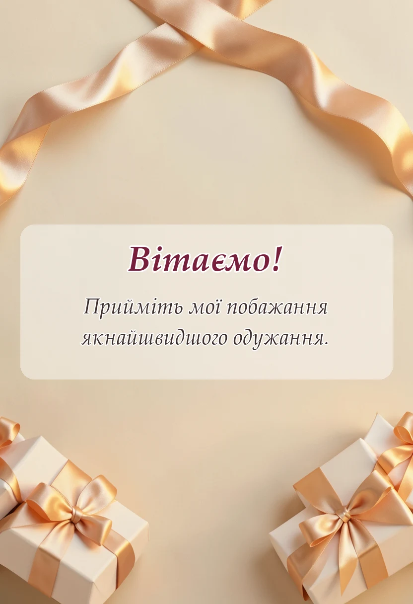 унікальна листівка - побажання швидкого одужання слова і картинки