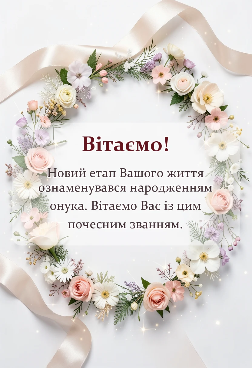 унікальна листівка - привітання з народженням онука прикольне