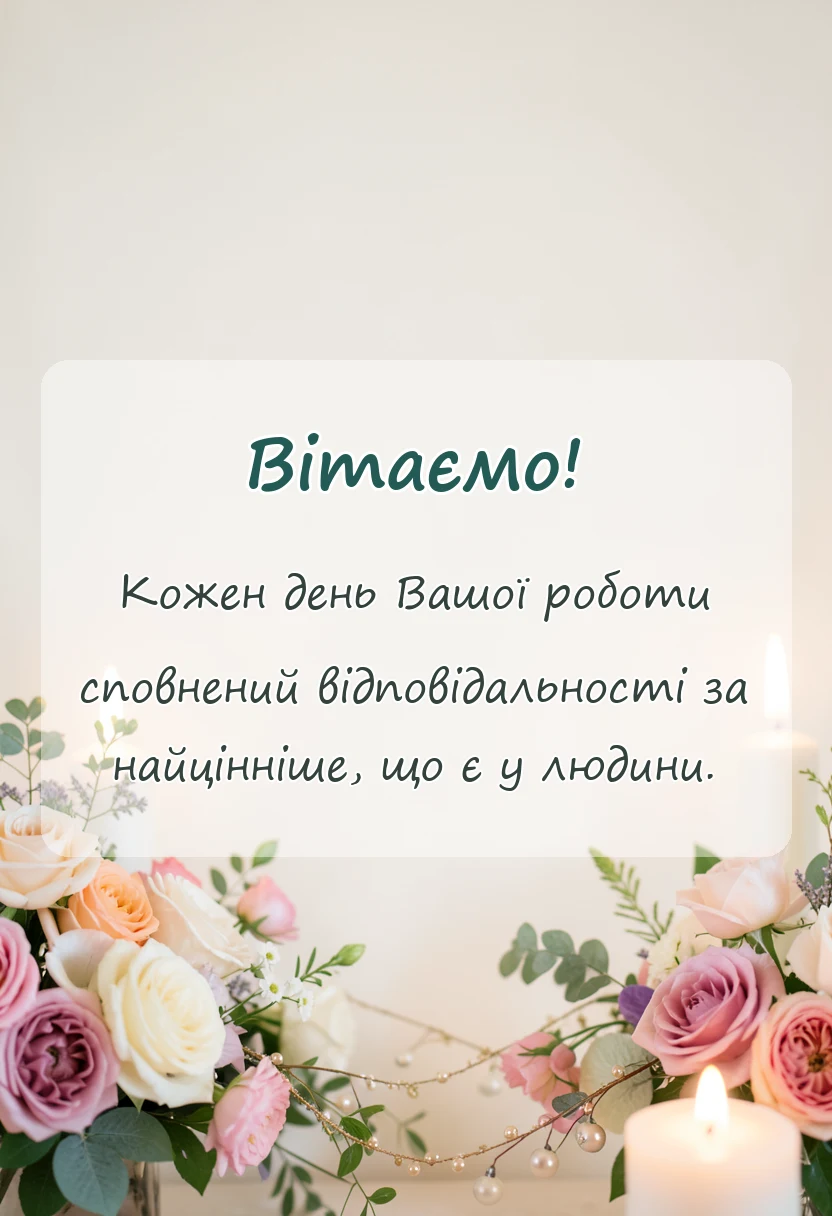 святкова картинка: подяка медичному працівнику