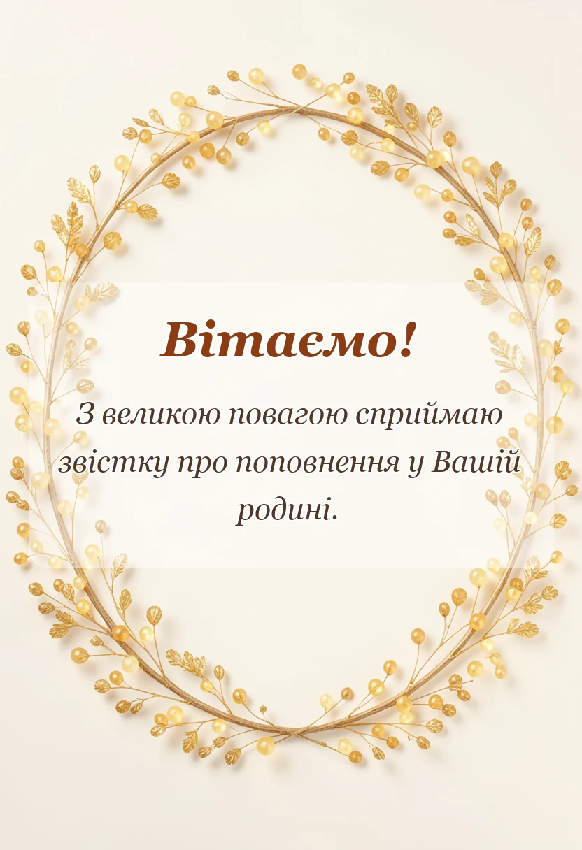 святкова картинка: привітання з вагітністю своїми словами
