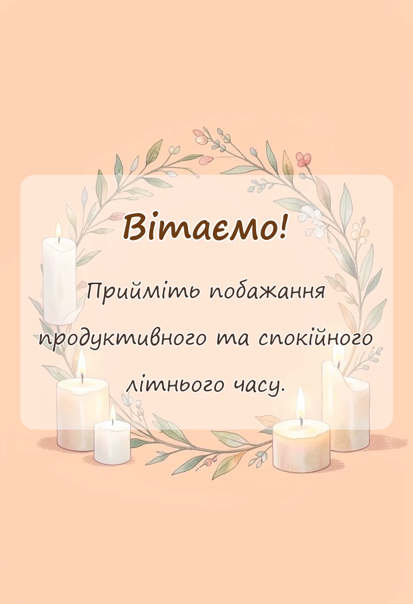 красива листівка: привітання з першим днем літа мирного неба