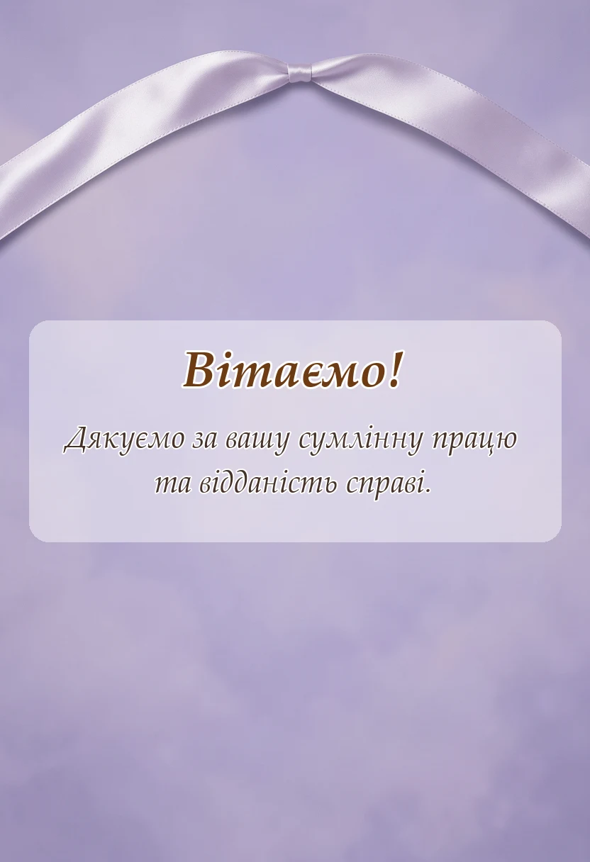 унікальна листівка - привітання з професійним святом своїми словами