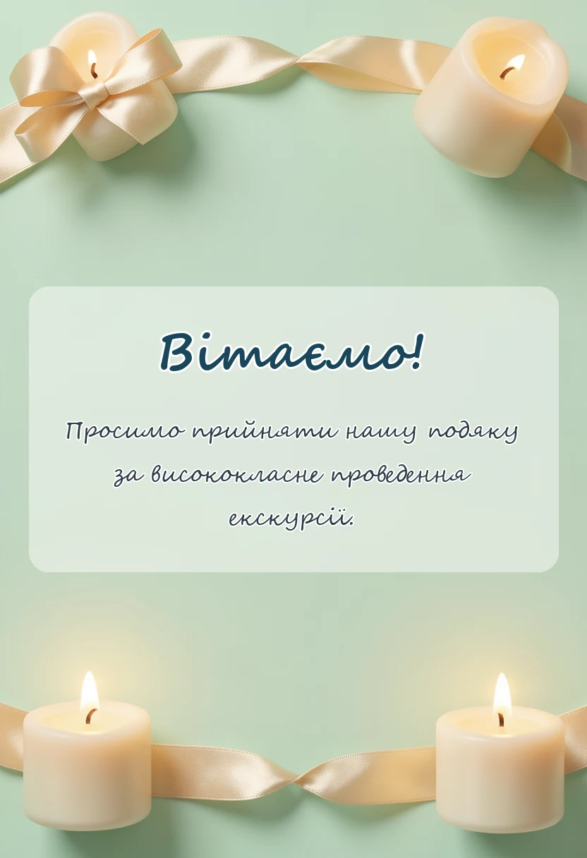 красива листівка: подяка гіду за екскурсію