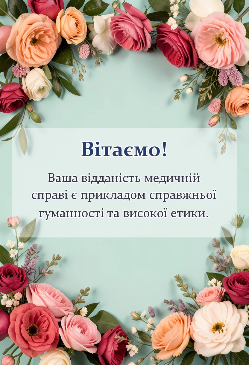 листівка з побажанням - подяка медичному працівнику