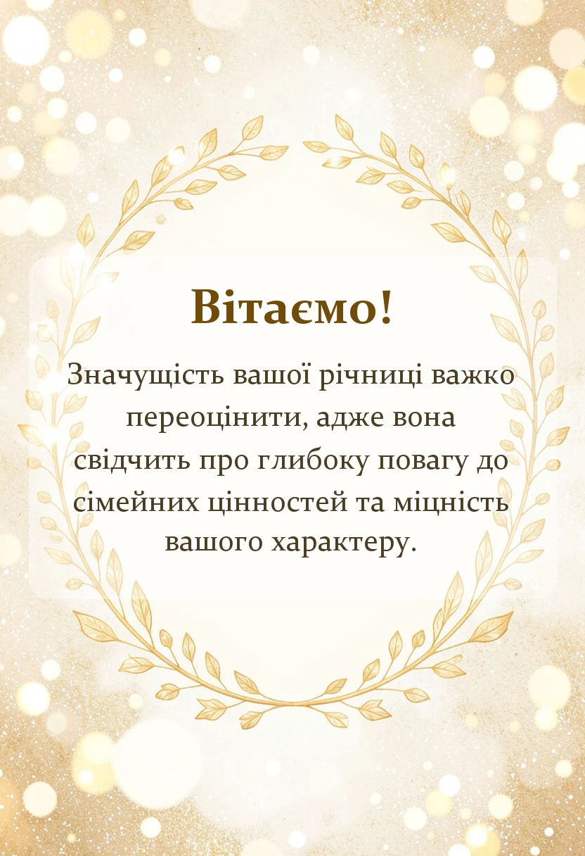 красива листівка: привітання з ювілеєм весілля