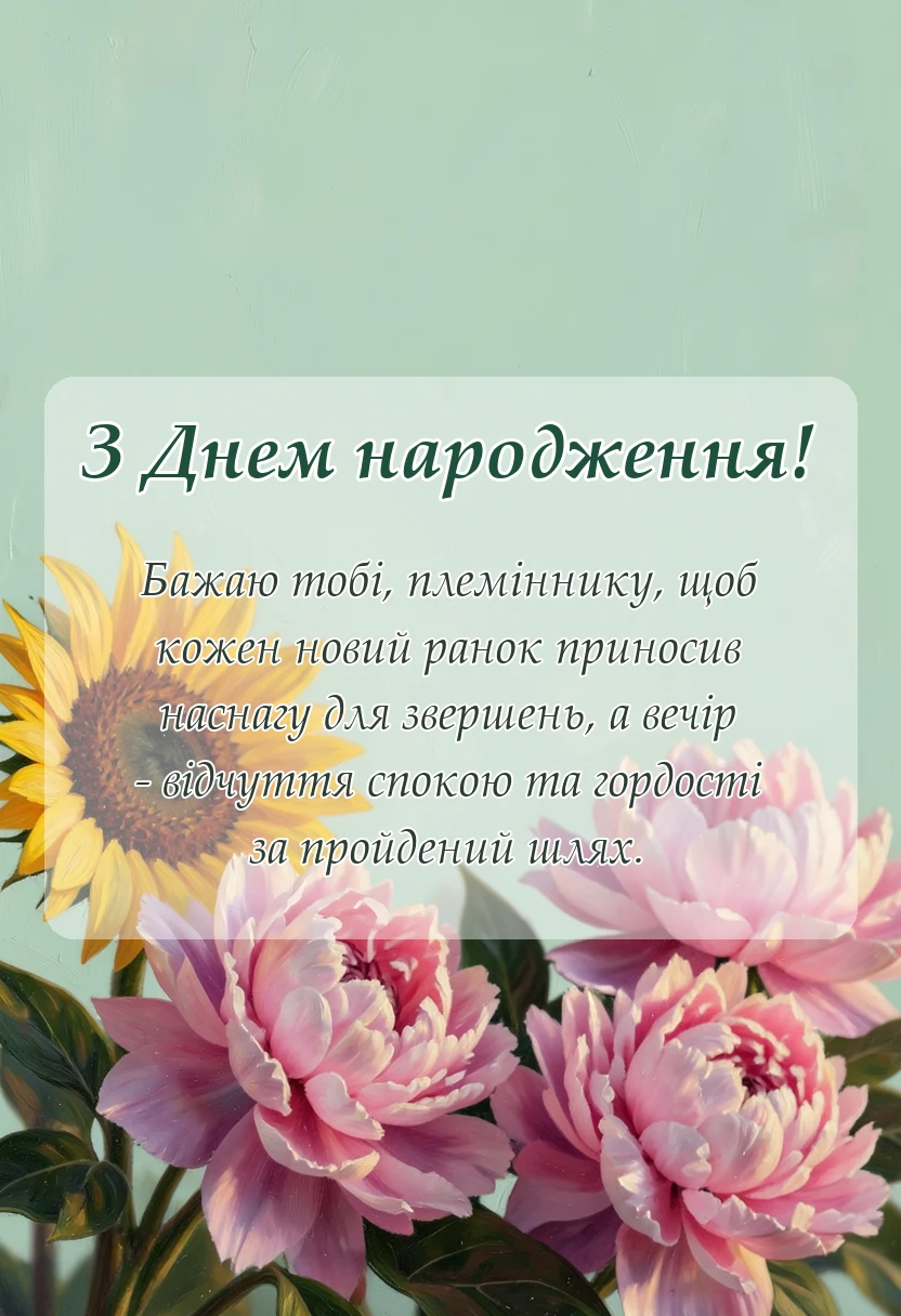 унікальна листівка - привітання з днем народження племінника картинки
