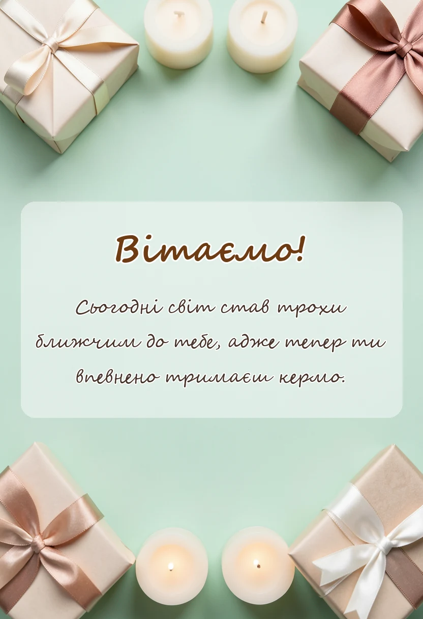 красива листівка: привітання з отриманням прав своїми словами і у віршах