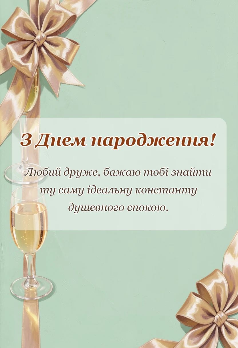 вітальна листівка - математичні побажання