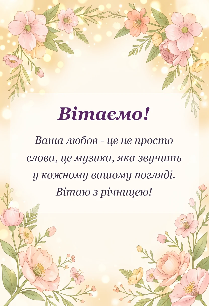 унікальна листівка - картинки з ювілеєм весілля