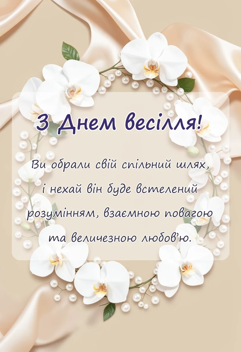 унікальна листівка - привітання на весілля