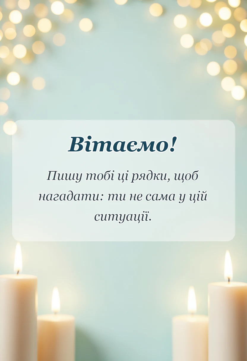 листівка з побажанням - слова підтримки хворому