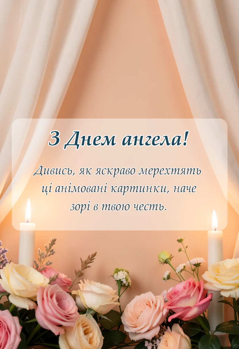листівка з побажанням - анімаційні картинки з днем ангела