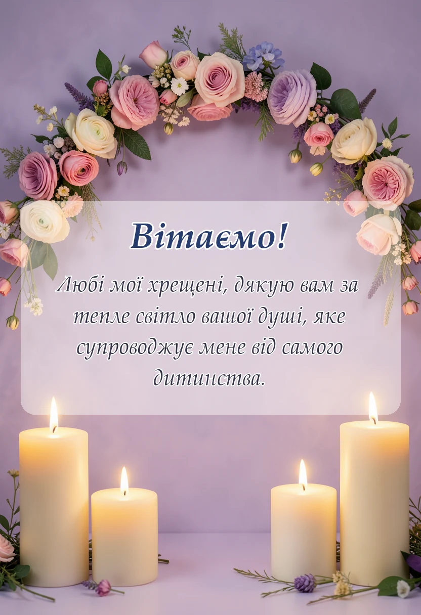 святкова картинка: подяка хрещеним батькам