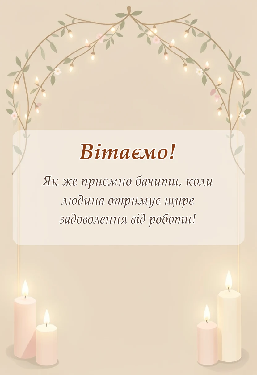листівка з побажанням - привітання з професійним святом своїми словами