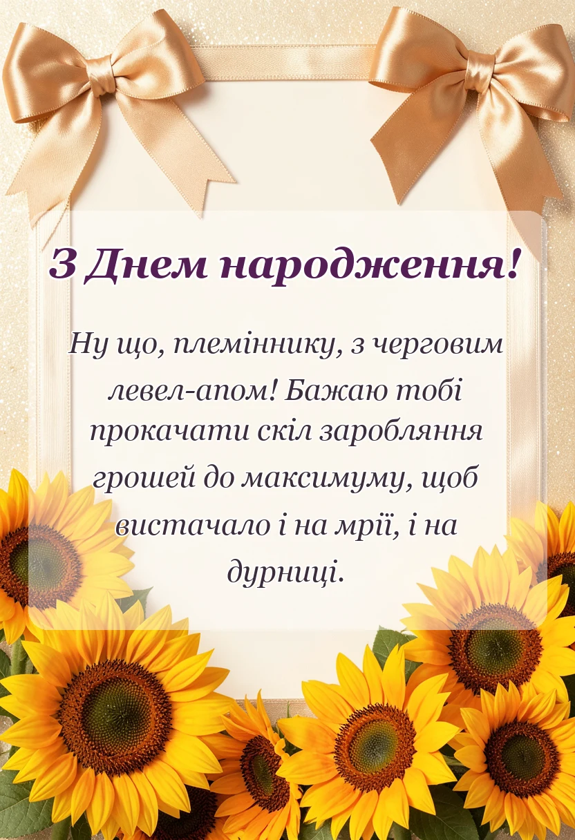 листівка з побажанням - привітання з днем народження племінника картинки
