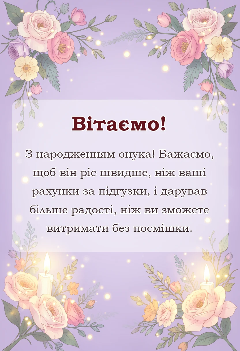 листівка з побажанням - картинки привітання з народженням онука