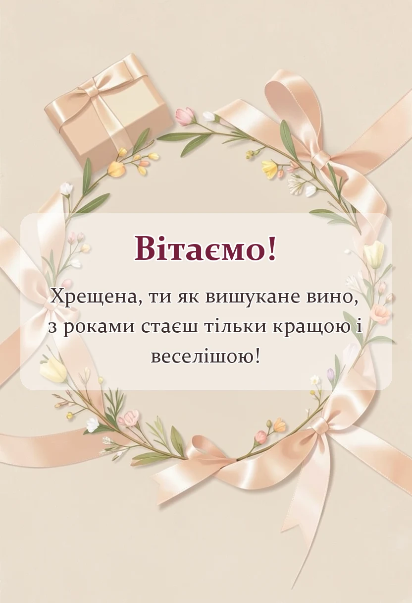 святкова картинка: подяка хрещеним батькам
