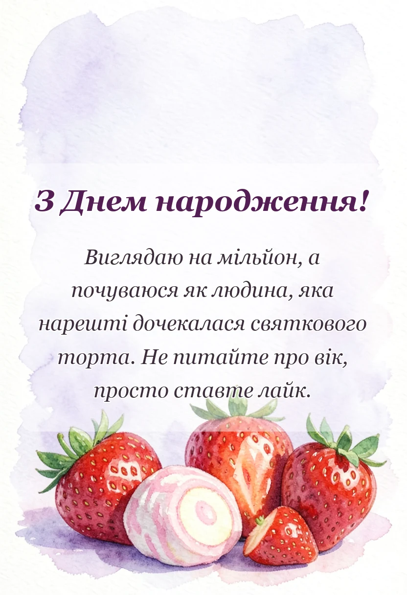 унікальна листівка - підпис фото на день народження