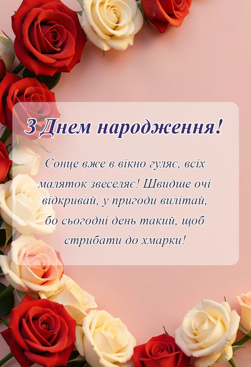 вітальна листівка - вірші привітання для дошкільнят