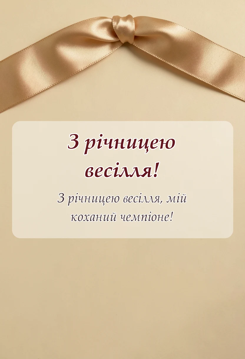 унікальна листівка - привітання з річницею весілля чоловікові
