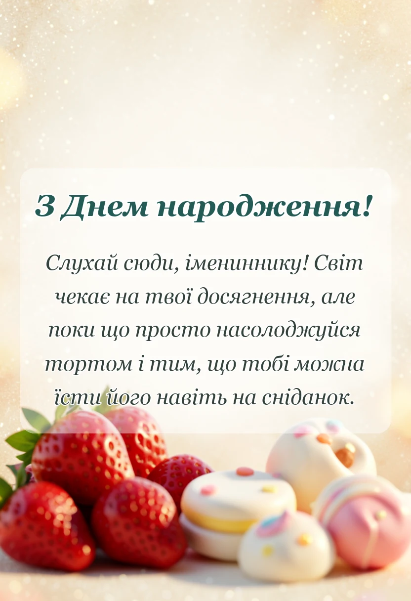 листівка з побажанням - привітання племінника з днем народження