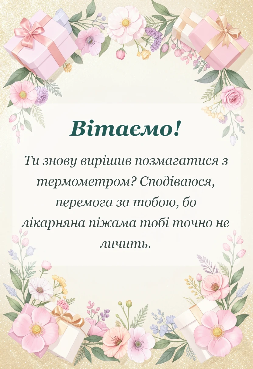 листівка з побажанням - слова підтримки хворому