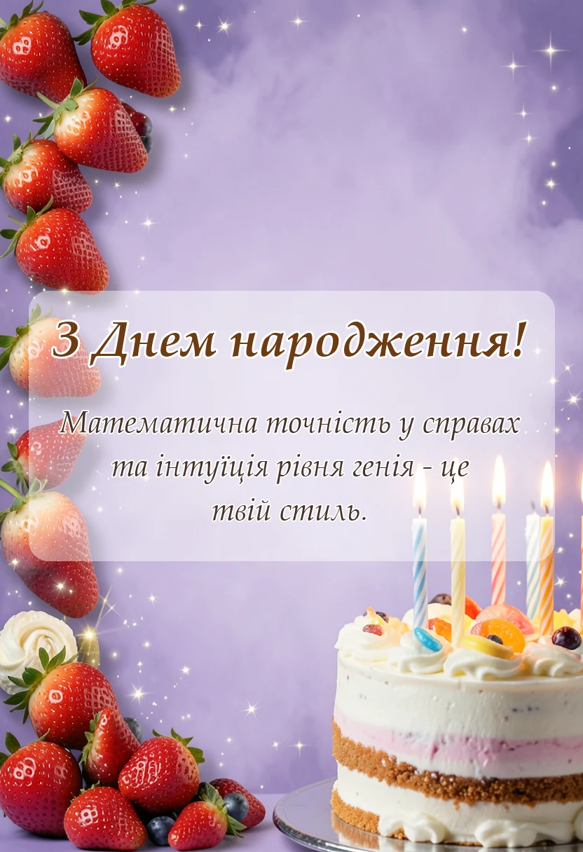 унікальна листівка - математичні побажання
