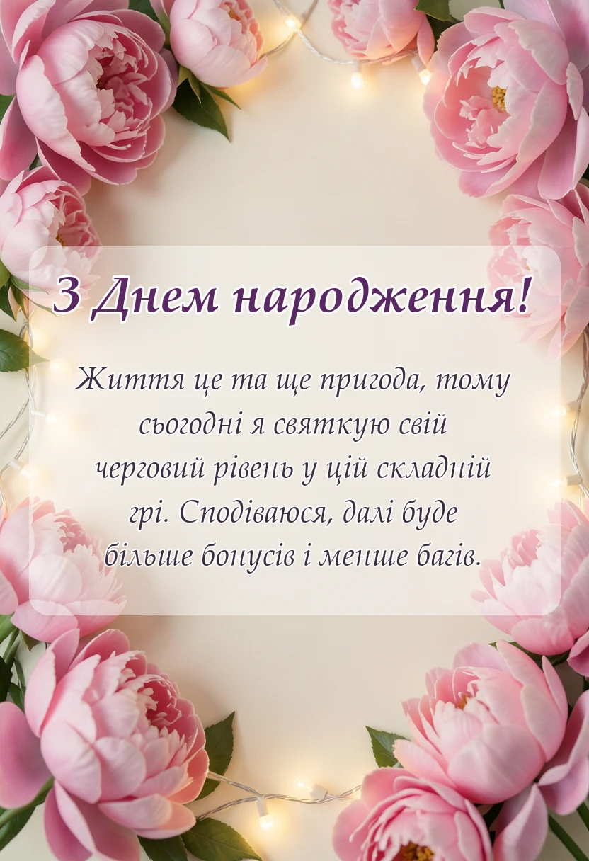 листівка з побажанням - підпис фото на день народження