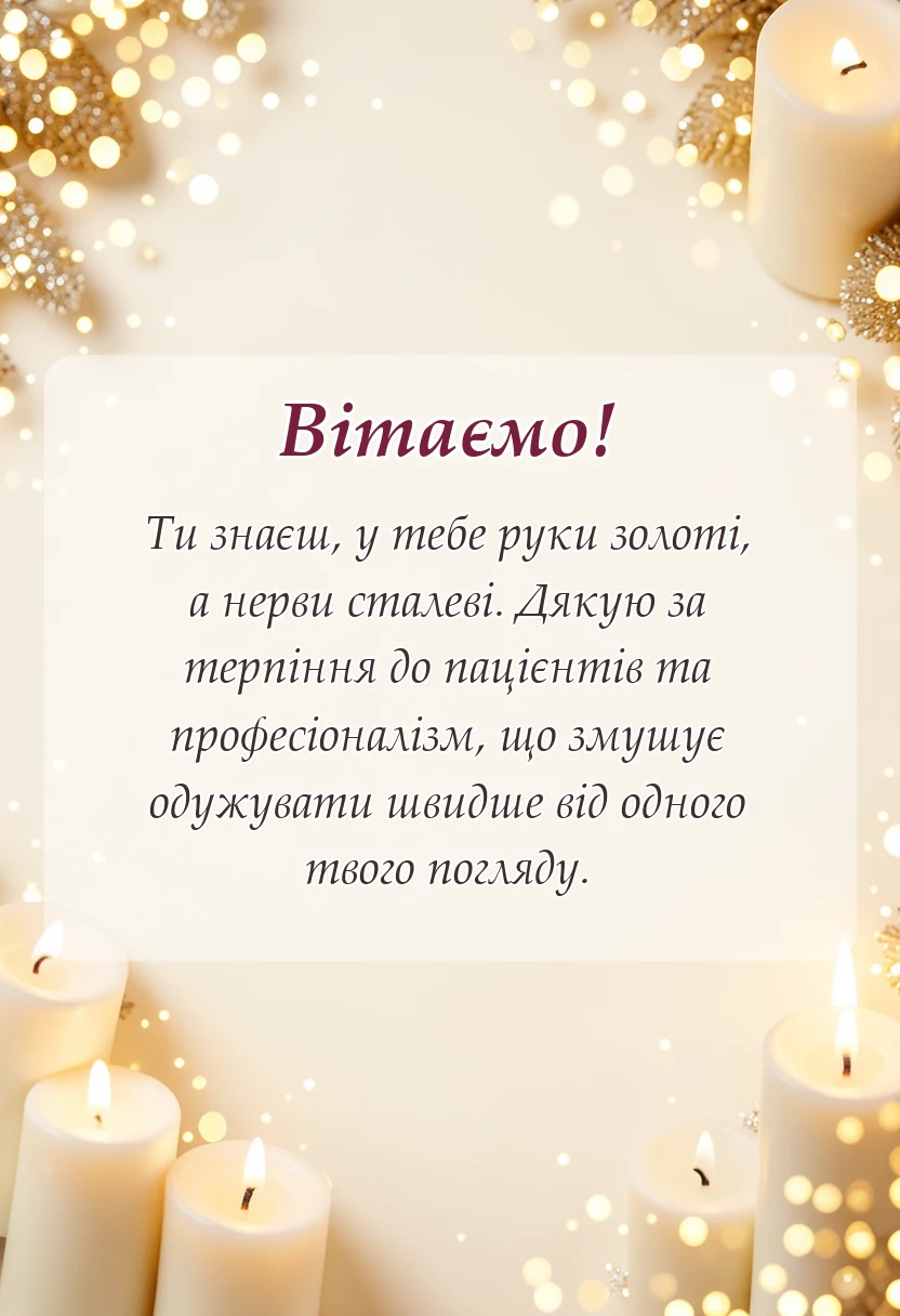 унікальна листівка - подяка медичному працівнику