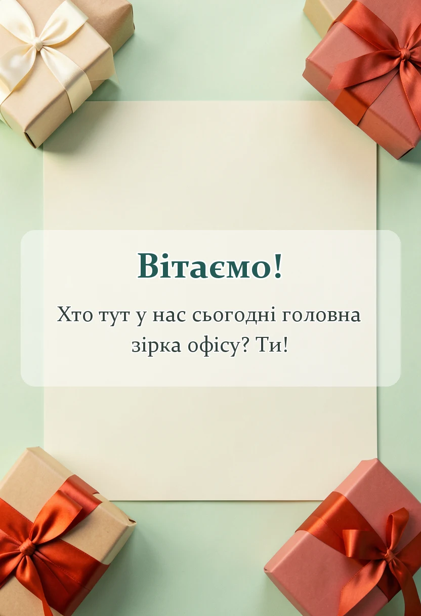 вітальна листівка - привітання з професійним святом своїми словами