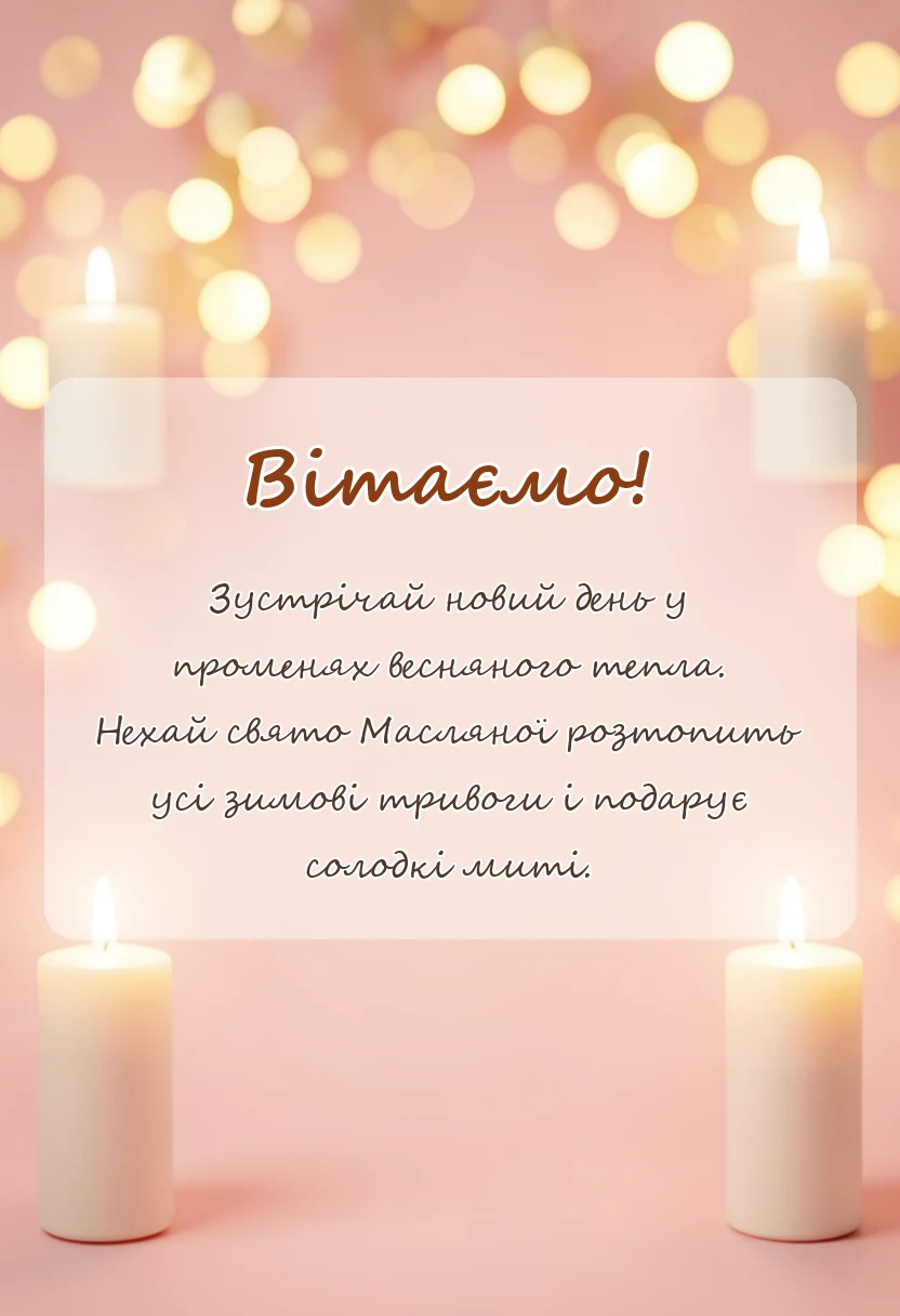 вітальна листівка - доброго ранку з масляною картинки