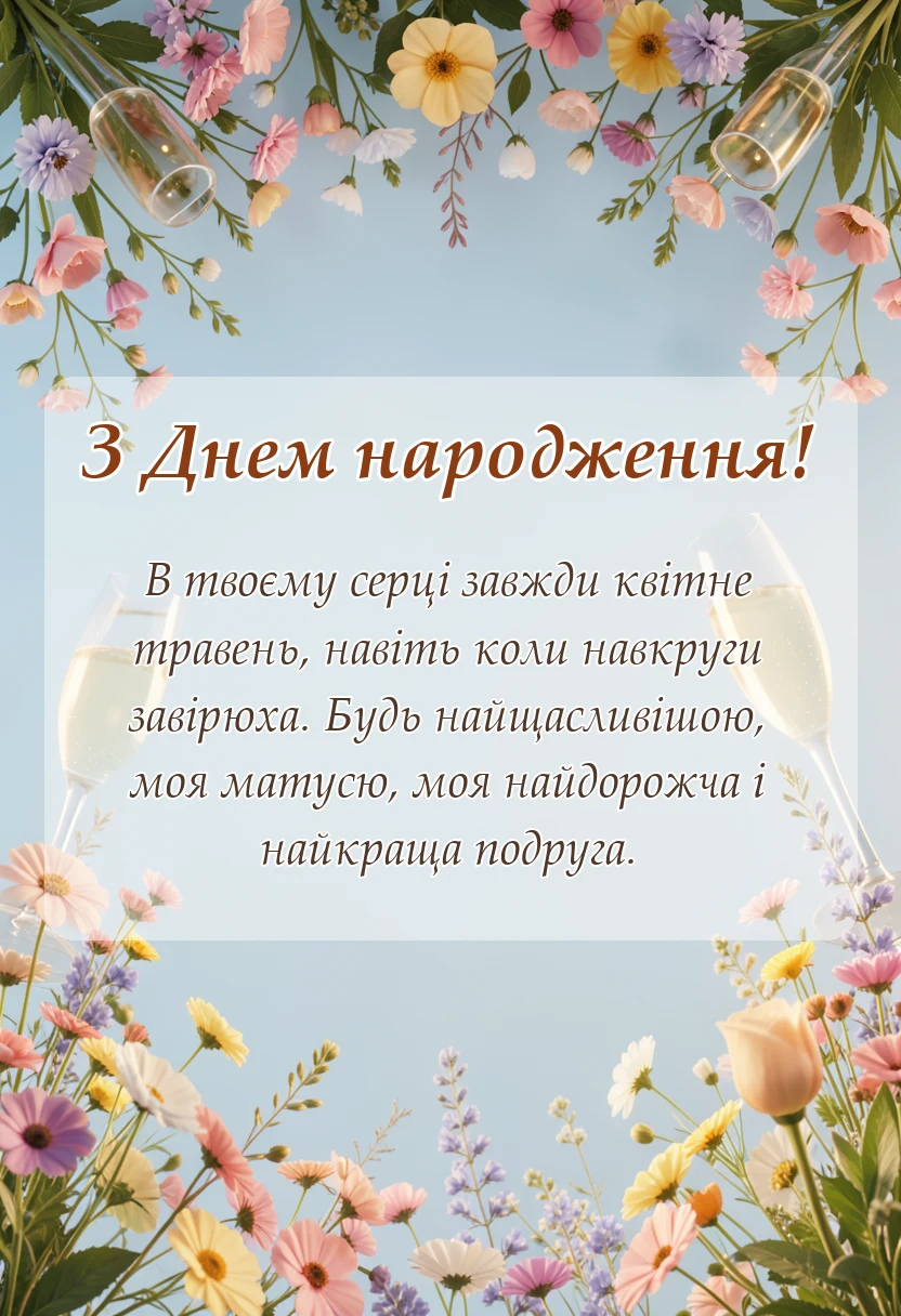 листівка з побажанням - що можна написати для мами
