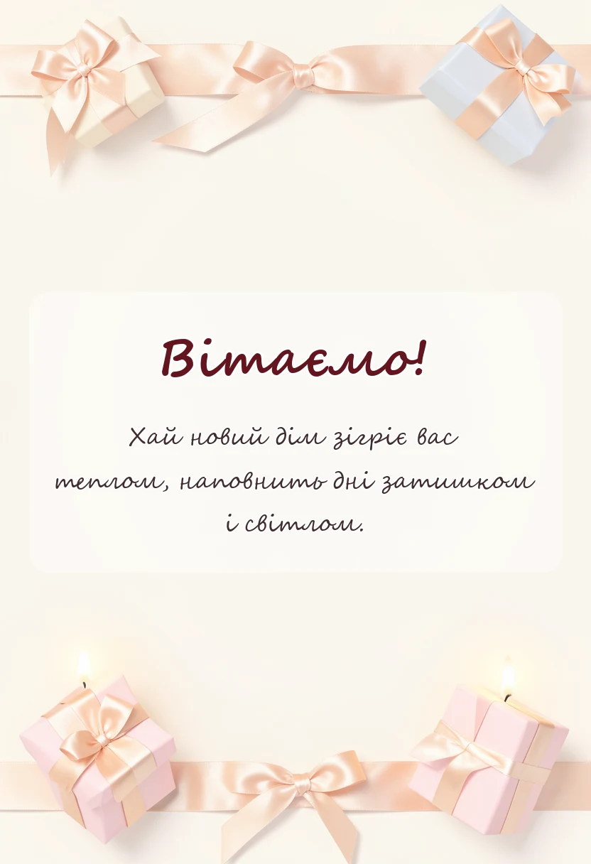 унікальна листівка - побажання на переїзд