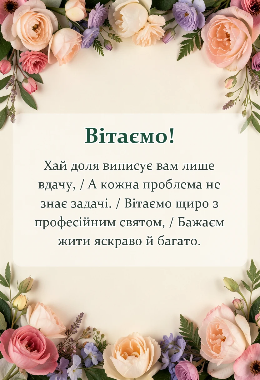красива листівка: привітання з днем фармацевта