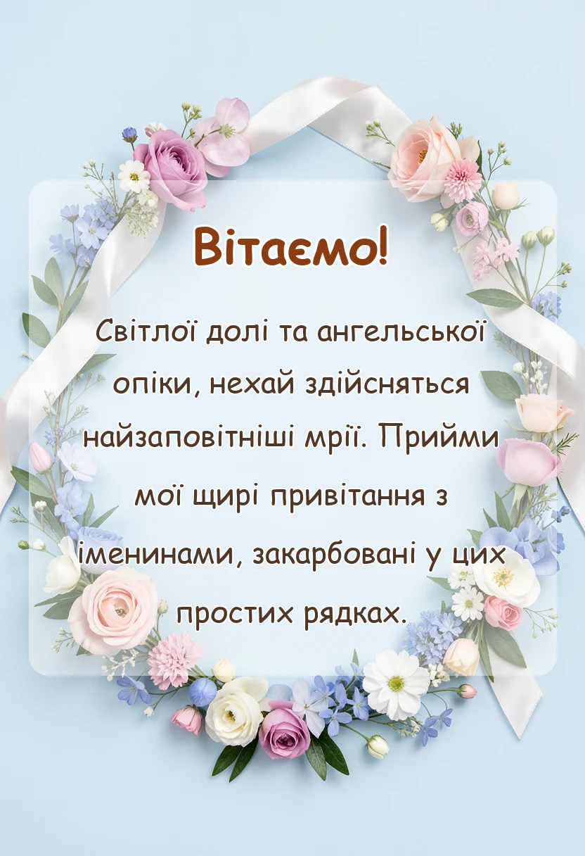 красива листівка: картинки з днем ангела