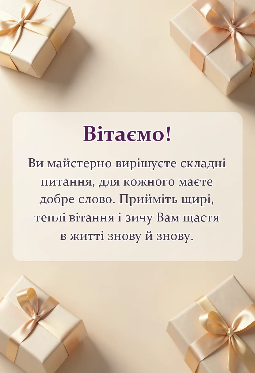 вітальна листівка - привітання з днем адміністратора цнап